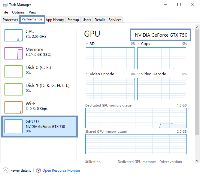 Task manager on windows 10