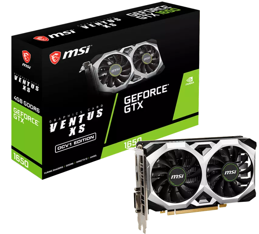 Msi Ventus GeForce GTX 1650 GDDR6 4 Gb Graphics Card