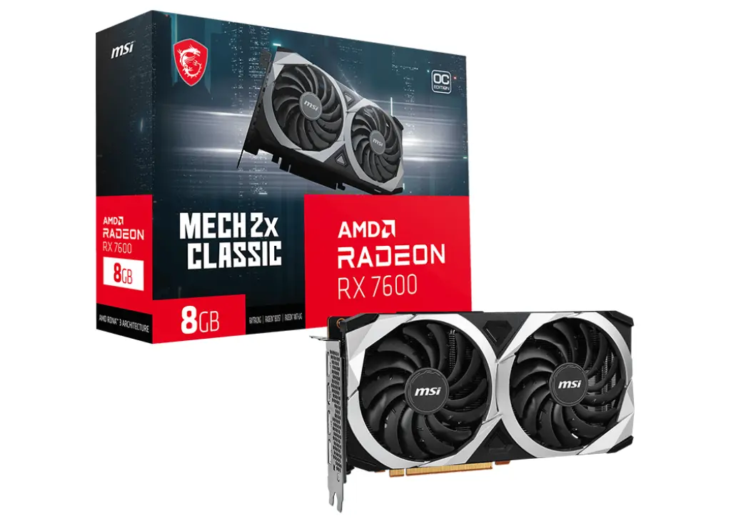 MSI Radeon Rx 7600 8Gb Graphics Card