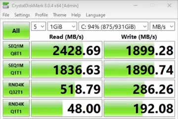 Kingston NV2 PCle 4.0 NVMe M.2 Speed Test